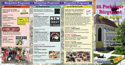Bürgerfest-Programm • Bürgerfest-Programm
