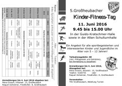 Infos und Anmeldung Kinderfitnesstag 2016