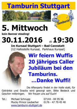 5. Mittwoch - Tamburin Stuttgart eV