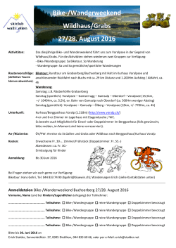 und Bike- Weekend - Skiclub Wallisellen