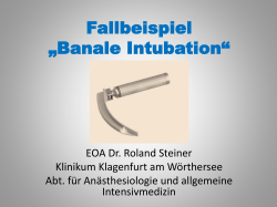 Fallbeispiel „Banale Intubation“