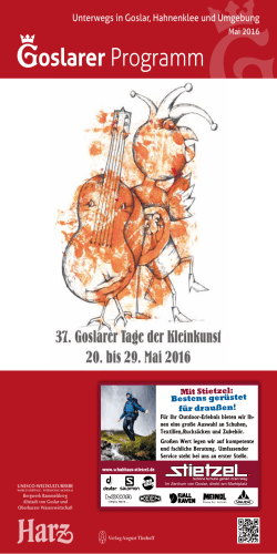 Goslarer Programm Mai 2016