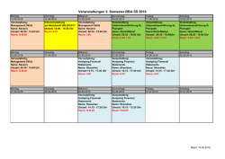 Veranstaltungen 5. Semester BBA SS 2016