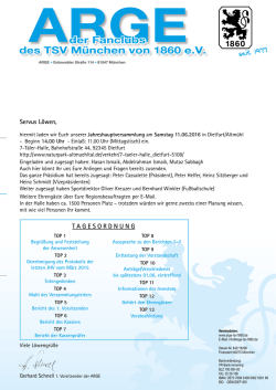 Einladung Tagesordnung