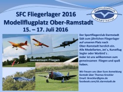 SFC Fliegerlager 2016 Modellflugplatz Ober