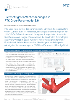 Die wichtigsten Verbesserungen in PTC Creo&reg; Parametric&trade; 3.0