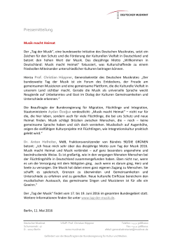 Pressemitteilung - Deutscher Musikrat