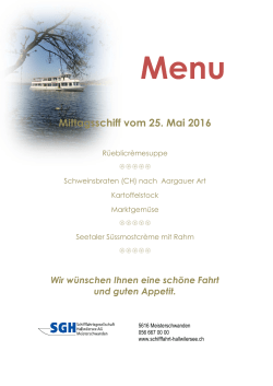 Mittagsschiff vom 25. Mai 2016