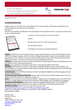 Zum Newsletter KTQ / nexus ag
