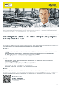 Diplom Ingenieur, Bachelor oder Master als Digital Design