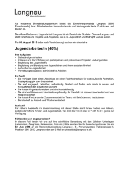 Jugendarbeiter/in (40%)