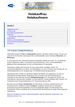 Holzkauffrau Holzkaufmann