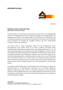 PM Richtfest Steinrader Weg - Friedrich Schütt + Sohn