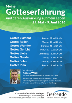 Gotteserfahrung - Crescendo Gemeinde Jettingen