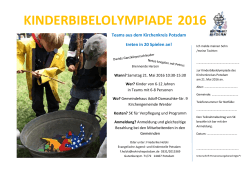 kinderbibelolympiade 2016 - Evangelischer Kirchenkreis Potsdam