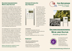 Infoflyer als PDF - Erlebniswanderweg Wein und Kultur