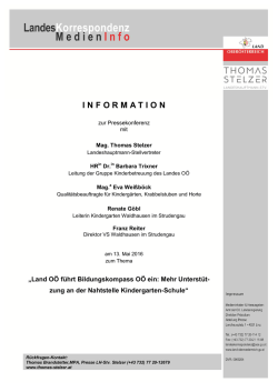 I N F O R M A T I O N - Land Ober&ouml;sterreich