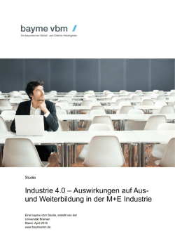 Industrie 4.0 &ndash; Auswirkungen auf Aus