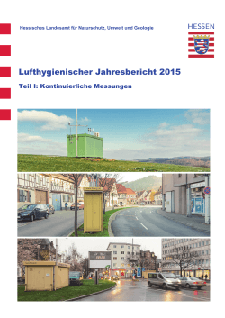 Lufthygienischer Jahresbericht 2015