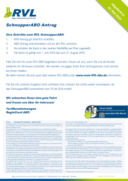 Zum Antrag SchnupperABO