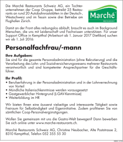 Personalfachfrau/-mann