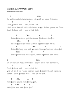 immer zusammen sein - Jesus Freaks Deutschland