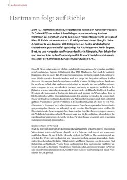 Hartmann folgt auf Richle