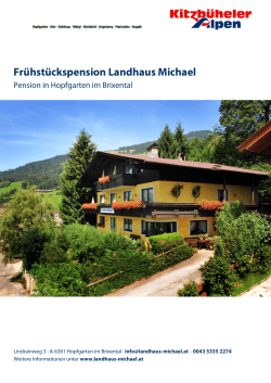 Frühstückspension Landhaus Michael in Hopfgarten im Brixental