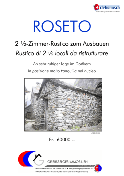 2 ½-Zimmer-Rustico zum Ausbauen Rustico zum