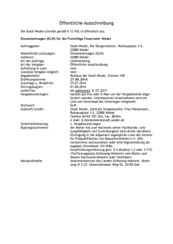 Öffentliche Ausschreibung