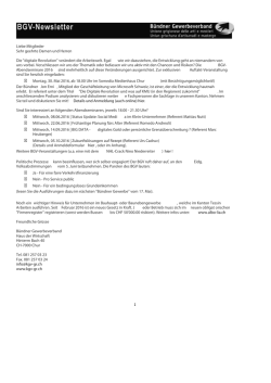 Haben Sie den BGV-Newsletter schon gelesen?