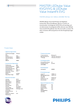 Product Leaflet: LEDtube VLE 600 mm 10 W, 1200 mm 20 W T8C Rot