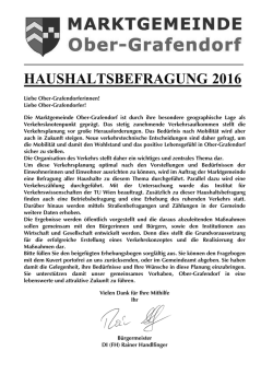 haushaltsbefragung 2016 - Marktgemeinde Ober
