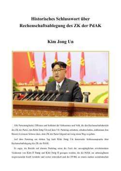 Historisches Schlusswort &uuml;ber Rechenschaftsablegung des ZK der