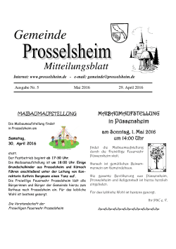MAI 2015 - Prosselsheim