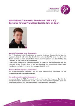 Nils Krämer - Sportjugend NRW
