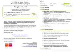 Einladung 16.Plattformtreffen - Plattform Gesundheit und