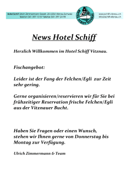 News Mai 2016 - Hotel Schiff Vitznau