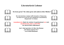Literaturkreis Lohmar - Evangelische Kirchengemeinde Lohmar