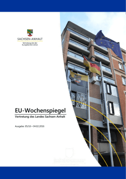 EU-Wochenspiegel - europa.sachsen