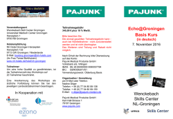 Echo@Groningen Basis Kurs Wenckebach Skills Center NL