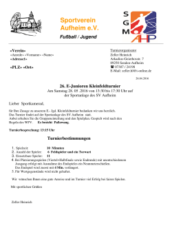 E-Junioren - SGM Aufheim Holzschwang