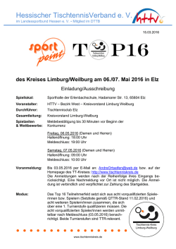 Ausschreibung Sport Point Top 16