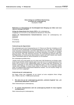 Drucksachen allgemein - Nieders&auml;chsischer Landtag