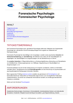 ForensischeR Psycholog(e)