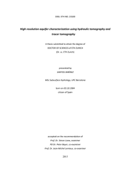 High resolution aquifer characterization using - ETH E