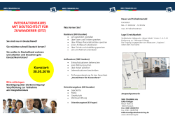 INTEGRATIONSKURS MIT DEUTSCHTEST F&Uuml;R