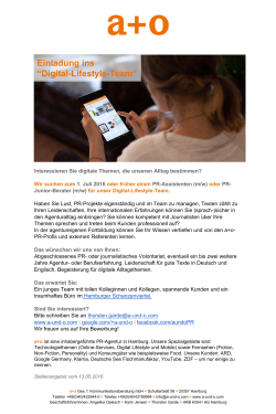Einladung ins “Digital-Lifestyle