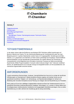 IT-Chemikerin IT-Chemiker