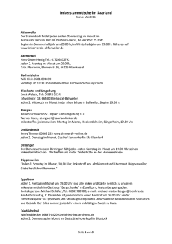 Imkerstammtische im Saarland
